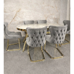 Set masa ovala cu 6 scaune...