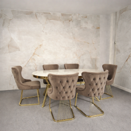 Set masa ovala cu 6 scaune...