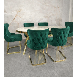 Set masa ovala cu 6 scaune...