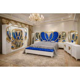 Set Dormitor Royal Albastru...