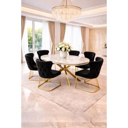 Set masa ovala cu 6 scaune...