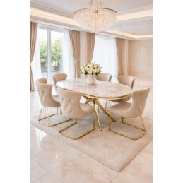 Set masa ovala cu 6 scaune...