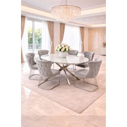 Set masa ovala cu 6 scaune...