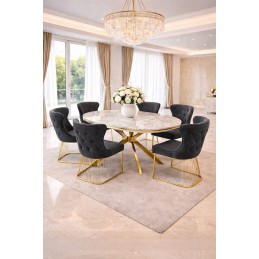 Set masa ovala cu 6 scaune...