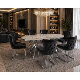 Set masa ovala cu 6 scaune...