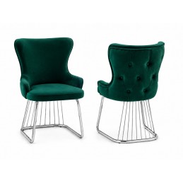 Set 2 scaune verde/silver