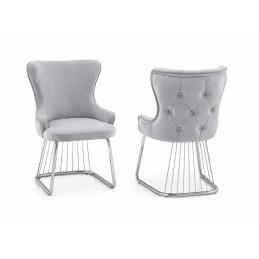 Set 2 scaune gri/silver