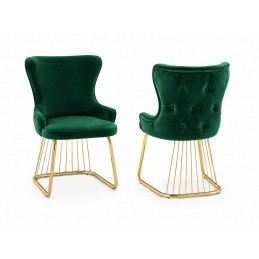 Set 2 scaune verde/gold